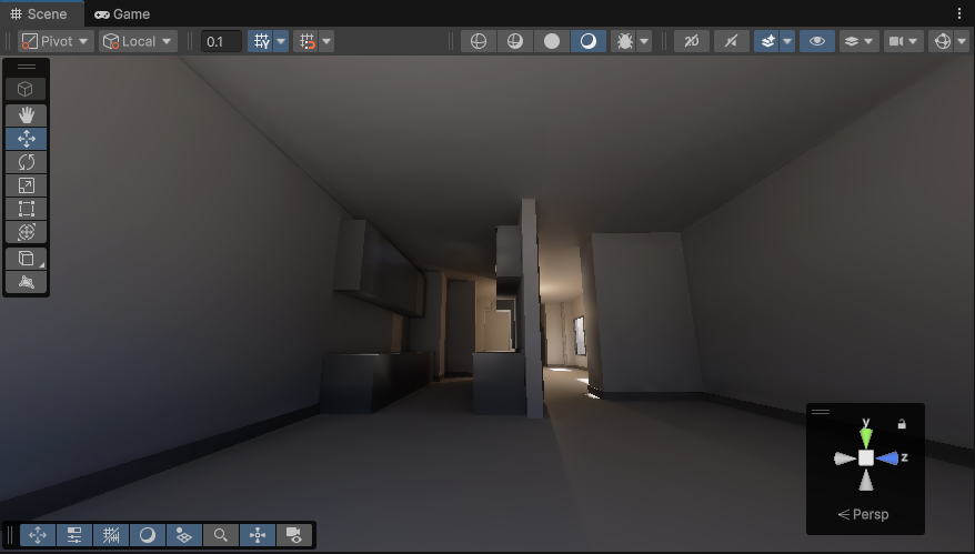 With SSGI Enabled: Smoothed artifacts, enhanced micro-occlusion